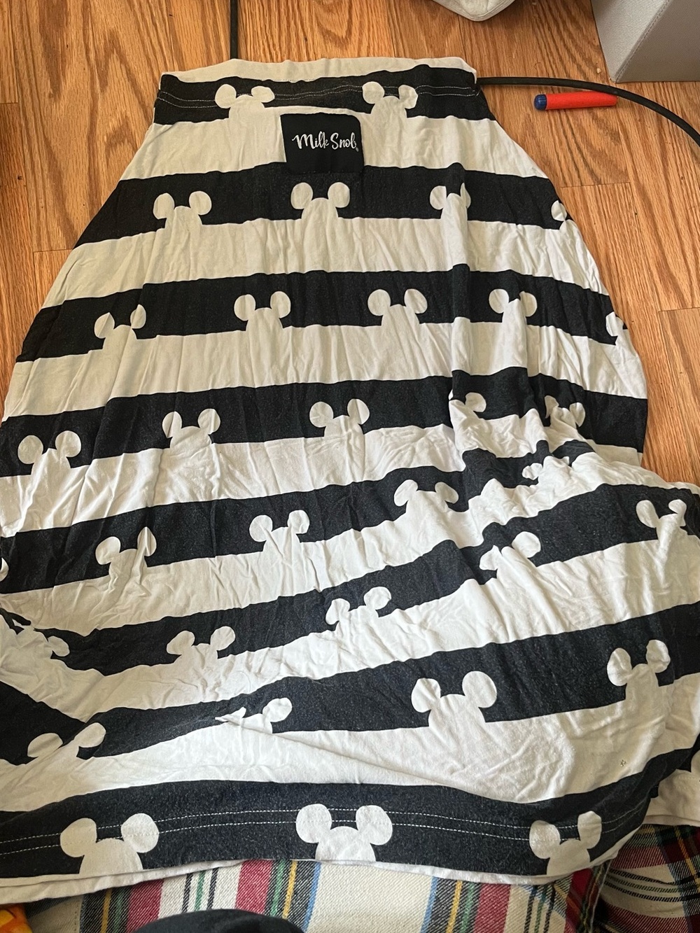 Disney Black and White Mickey Stripe car seat cover